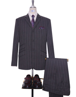 Charcoal Grey Prince Of Wales Check Suit