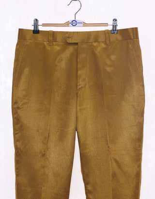 Burnt Gold And Black Two Tone Trouser