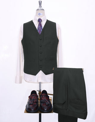 Tweed Suit - Herringbone 3 Piece Suit