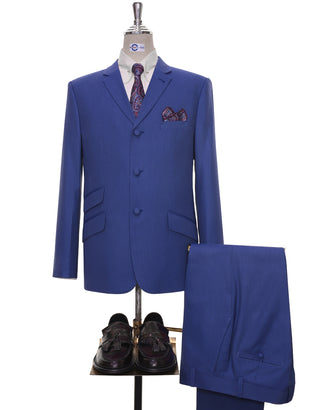 Navy Blue Birdseye Suit