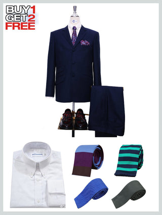 Suit Package | Tailored 60s Style Dark Navy Blue Mod Suit