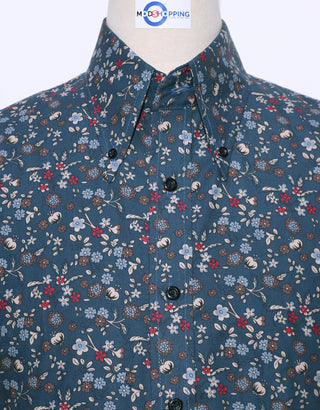 This Shirt Only - Multi Color Floral Print Shirt Size M