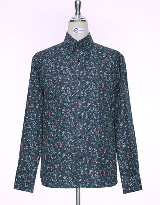 This Shirt Only - Multi Color Floral Print Shirt Size M