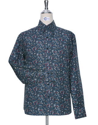 Floral Shirt | 60s Style Multi Color Floral Print Men Shirt