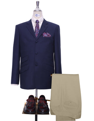 Tailored Navy Blue Mod Blazer