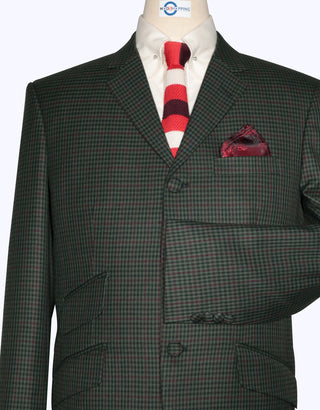 Multi Color Green, Burgundy and Black Goldhawk Suit