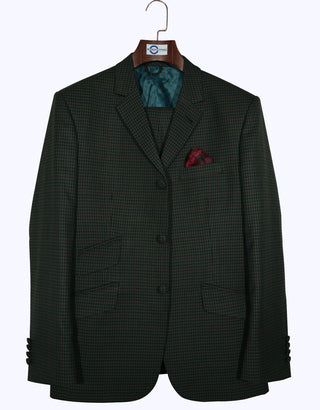 Multi Color Green, Burgundy and Black Goldhawk Suit