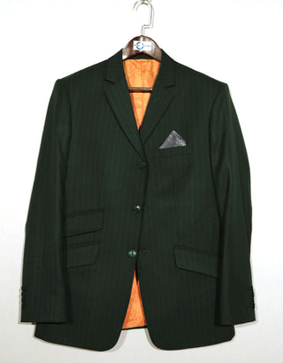 Tweed Blazer - Olive Green Stripe Tweed Blazer