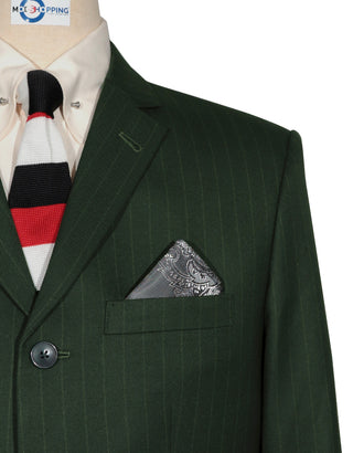 Tweed Blazer - Olive Green Stripe Tweed Blazer