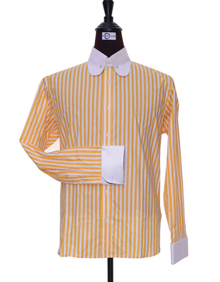 Orange And White Stripe Shirt