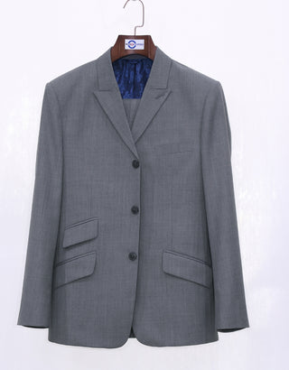 60s Mod Fashion Grey Peak Lapel Suit