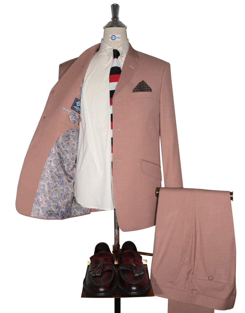 Mod Suit 60s Style Salmon Pink Suit Modshopping Clothing