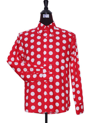 Mod Shirt | Large Red Polka Dot Shirt For Men