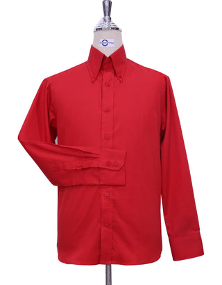 Red Button Down Collar Shirt