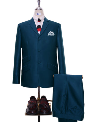 Tonic Suit | Mod Fashion Peacock Blue Tonic Suit