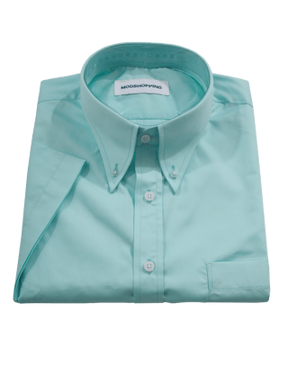 Short Sleeve Shirt | 60S Mod Style Sea Green Color Shirt For Man - Modshopping Clothing