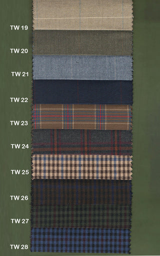 Custom 2 Piece Suit | Plain and Check Tweed Suit