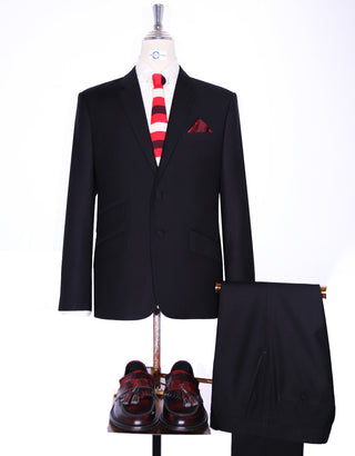 Two Button Suit - Black Suit - Modshopping Clothing