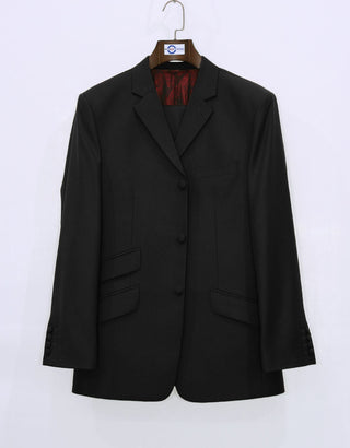Suit Package | Tailored 3 Button Black Mod Suit For Men - Modshopping Clothing