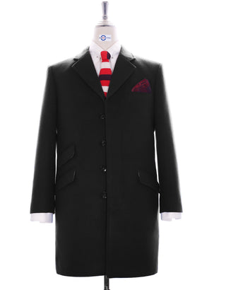 Black Wool Winter Long Coat - Modshopping Clothing