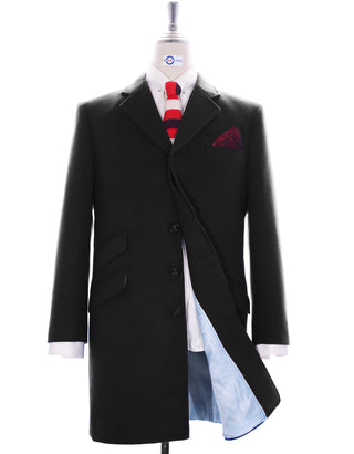 Black Wool Winter Long Coat - Modshopping Clothing