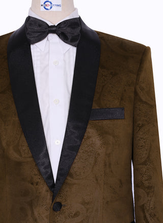 Tuxedo Jacket - Brown Paisley Tuxedo Jacket