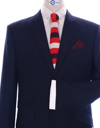 Two Button Suit - Dark Navy Blue Suit - Modshopping Clothing