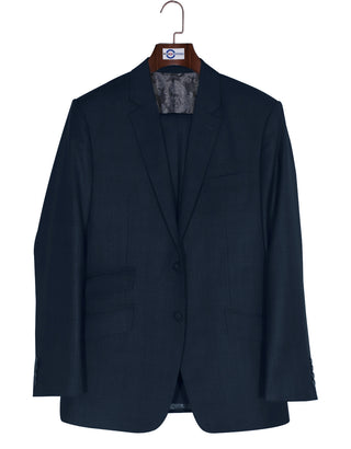 Two Button Suit - Dark Navy Blue Prince of Wales Check Suit - Modshopping Clothing
