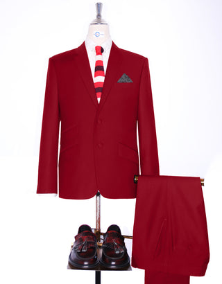 Two Button Suit - Red Suit - Modshopping Clothing