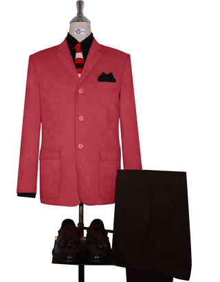 Corduroy Jacket - Red Berry Corduroy Jacket - Modshopping Clothing