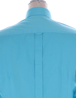 Button Down Shirt - Aqua Color Shirt - Modshopping Clothing