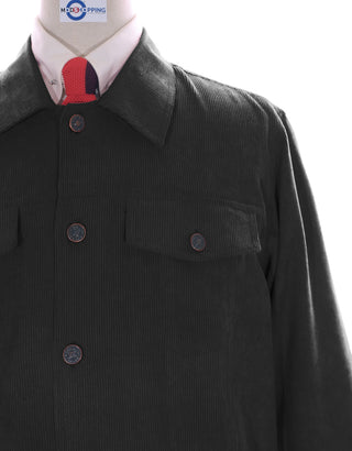 Vintage Black Corduroy Jacket - Modshopping Clothing