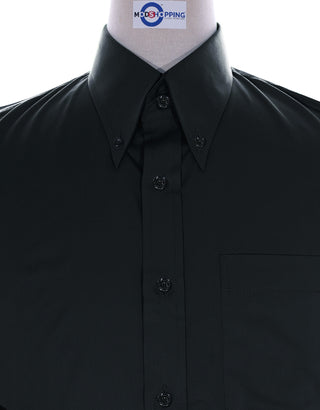 Button Down Shirt - Black Color Shirt - Modshopping Clothing