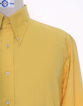 Mustard Yellow Button Down Collar Shirt - Modshopping Clothing