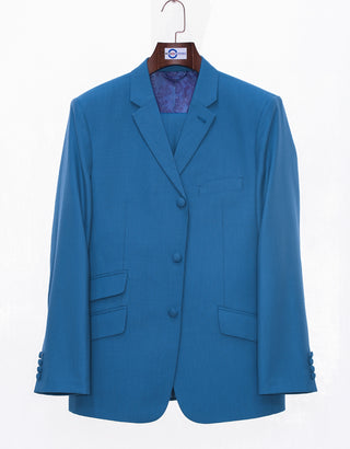 Deep Sky Blue Birdseye Blazer - Modshopping Clothing