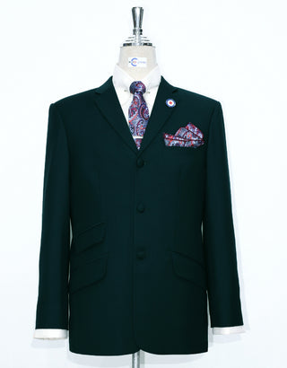 60s Mod Fashion Phthalo Green Suit - Modshopping Clothing