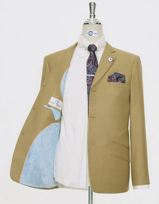 60s Mod Fashion Khaki Suit - Modshopping Clothing