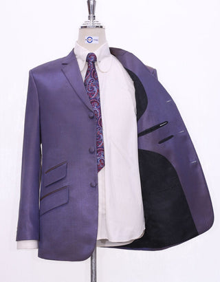 Brown and Purple Two Tone Suit - Modshopping Clothing