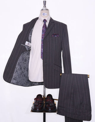 Charcoal Grey Prince Of Wales Check Suit - Modshopping Clothing