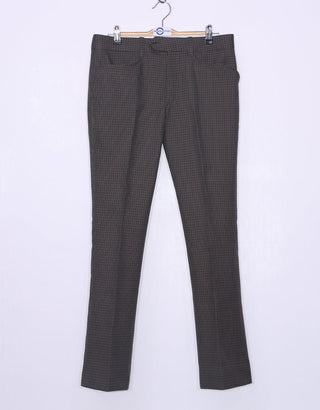 Dark Brown And Black Houndstooth Suit - Modshopping Clothing