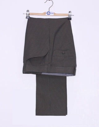Dark Brown And Black Houndstooth Suit - Modshopping Clothing