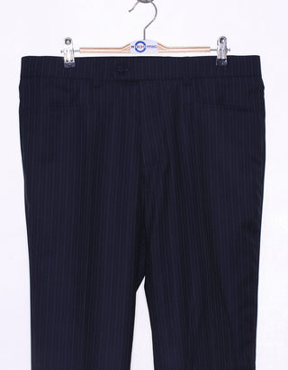 Navy Blue Pinstripe Double Breasted Suit - Modshopping Clothing