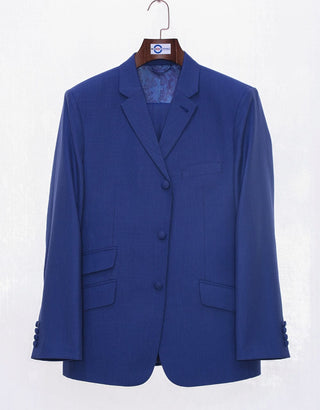 Navy Blue Birdseye Suit - Modshopping Clothing