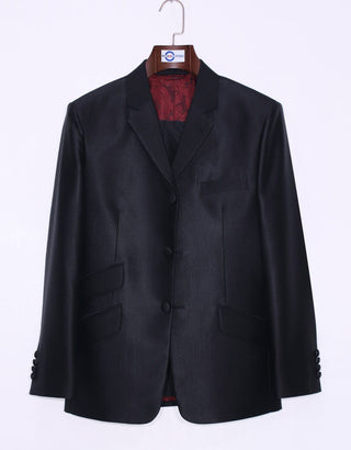 Tonic Suit | Essential Black Tonic Suit - Modshopping Clothing