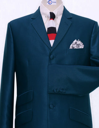 Tonic Suit | Mod Fashion Peacock Blue Tonic Suit - Modshopping Clothing