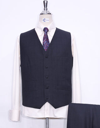 Charcoal Grey Prince Of Wales Check 3 Piece Suit - Modshopping Clothing