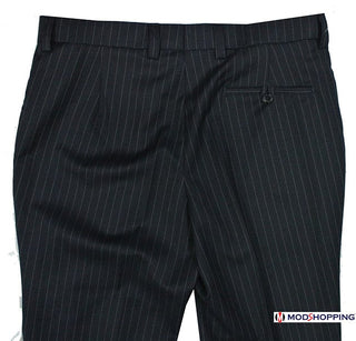 Black and White Pinstripe 3 Piece Suit - Modshopping Clothing