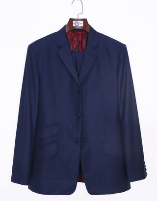Essential Navy Blue 3 Piece Suit - Modshopping Clothing