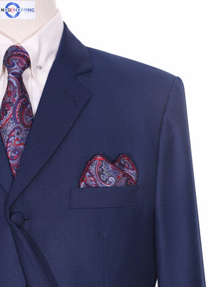 Essential Navy Blue 3 Piece Suit - Modshopping Clothing