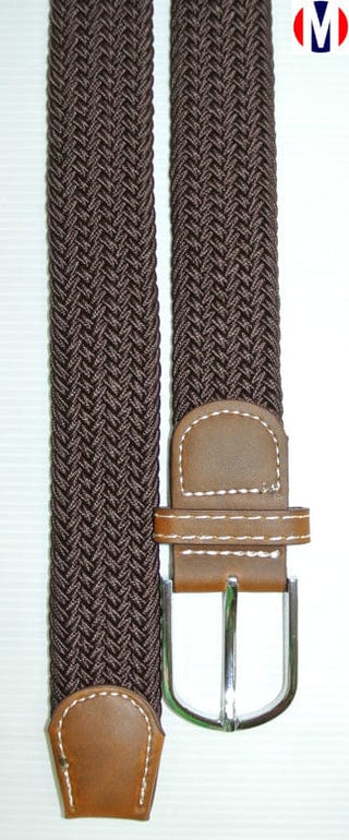 60s mod style chocolate brown elasticated woven belt for men, 60s - Modshopping Clothing